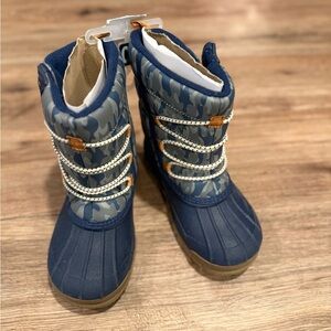 Carter's Blue and Gray Camouflage Snow Boots